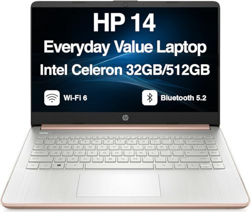 HP Rose Gold Ultrabook 14" HD Micro-Edge Anti-Glare Display