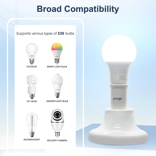 dicuno e26 socket extender e26 to e26 standard medium base lamp bulb socket adapter of 5cm197 inch extension max 200w light bulb extender 2 pcs