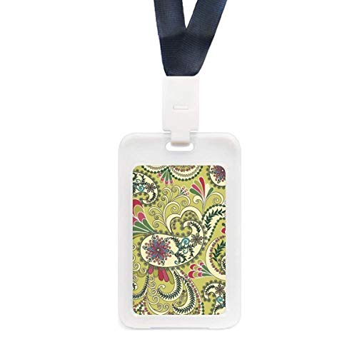Porte-carte transparent à motif fleur de paon unique et élégant