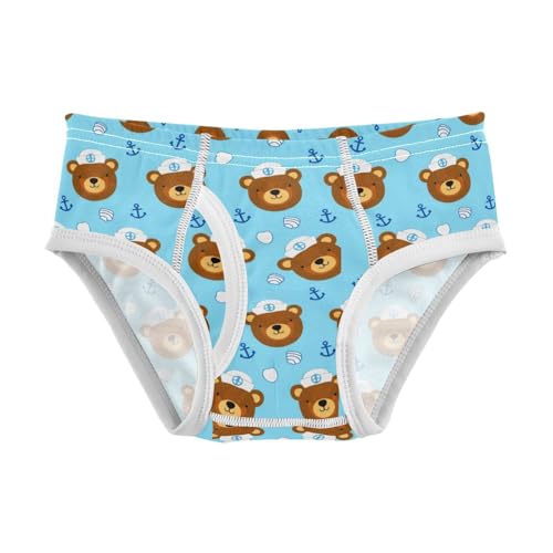 Cute Bear Ocean Blue Toddler Boy's Underwear 2T 2302187