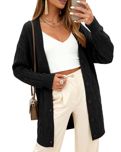 BTFBM Fall Fashion 2025 Chunky Cardigan Sweaters for Women Winter