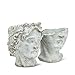 Abbott Collection Athens Half Male Face Planter - Cement, Grey (7
