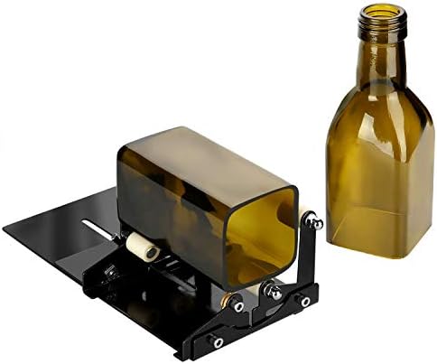 Glass Bottle Cutter, Fixm Square & Round Bottle Cutting Machine, Wine Bottles and Beer Bottles Cutter Tool with Accessories Tool Kit（Upgrade Version）