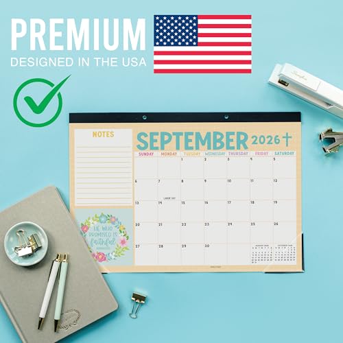 Image of Hadley Designs Large Teacher Desk Calendar 2026-2027 - Desktop Calendar 2026, 18-Month Academic Desk Calendars for School, Home & Office, Cute Classroom Must Haves, Back to School Teacher Gifts