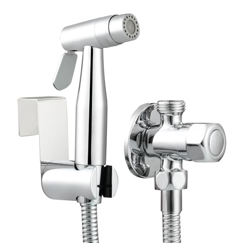 Kit de douchette WC en acier inoxydable finition chrome brillant durable - 2