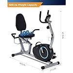 Recumbent Exercise Bike for Seniors - 400LB Weight Capacity Recumbent Bikes with Comfortable Seat, Pulse Sensor, 16-level Resistance, LCD Monitor - Image 2