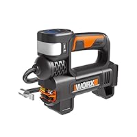 WORX WX092.9 Akku-Kompressor - 4 in 1: multifunktionale Luftpumpe mit punktgenauer Digitalanzeige & Druckkontrolle, Arbeitsleuchte & SOS-Notsignalleuchte - max. 10 bar - ohne Akku & Ladegerät