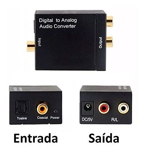 Conversor De Audio Digital Óptico Para Rca Analógico