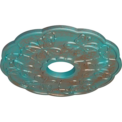 Image of Ekena Millwork CM17TSCGSDecorative Ceiling Medallions Modeled After Original Historical Patterns & Designs, Copper Green Patina
