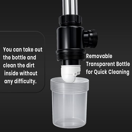 Image of New Ware PVC Bottle Trap With Waste Outlet Pipe for Kitchen Sink-Wash Basin-Transparent Bottle Trap for easy Cleaning-Flexible 9 inchinch PVC Pipe with Extend length of 25 inchInch-Odor-Less rubber-Down Comer