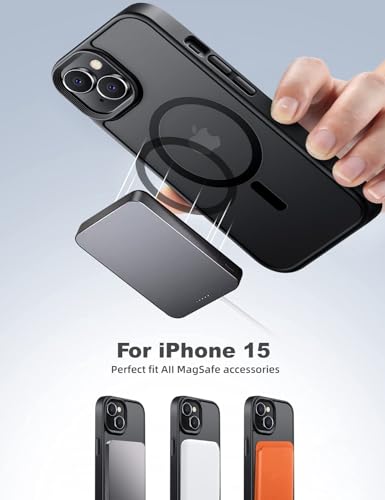 Tigowos IPHONE 15 Case Fits Magsafe 10Ft Drop Resistant Matte Skin Feeling Back Cover Shockproof Slim Fit thumb #6