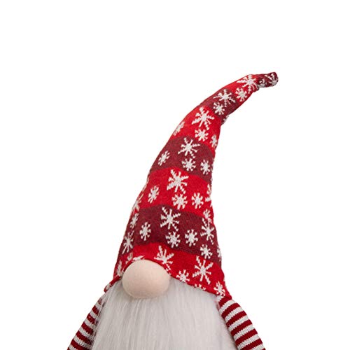 Glitzhome Christmas Decoration 24" H Fabric Christmas Gnome Standing Decor Tabletop Gnome Figurines Xmas Home Ornaments #TOP3