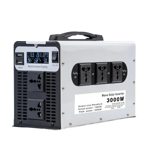 Onduleur solaire 3000W convertisseur pur sinus 24V 220V photovoltaïque maison