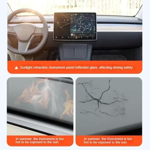 HQQIJOSV Fit For Toyota Estima 2006-2019,Dash Mat Dashboard Cover,Anti-Slip Dash Board Cover,Black Dash Cover Mat,Car Accessories - Image 6