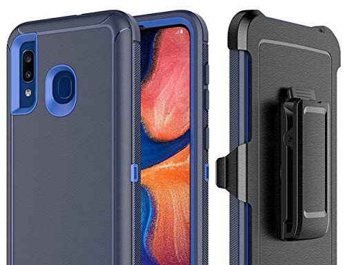 Samsung Galaxy A30 A20 Guarder Case with Belt Clip Holster for Samsung Galaxy A30 A20 - Without Screen Protectors Blue
