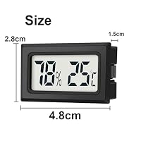 JEDEW 2er-Set Mini Digitale Thermometer-Hygrometer, Innen Temperatur- und Luftfeuchtigkeitmessgerät für Innenraum Gewächshaus Luftbefeuchter Reptilien, Großer LCD-Bildschirm Zentigrad ℃ (2) – Ansicht 4