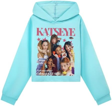 Chitoldeder KATSEYE Merch Girls Hip Hop Short Style Hoodie Kids Pullover Tops Sweatshirt Manon Sophia Music Casual Wear