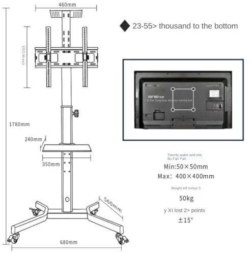 Soporte Universal para TV de Piso con Ruedas para Pantallas 23-55" miniatura 2