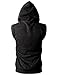 Ohoo Mens Slim Fit Sleeveless Lightweight Zip-up Hooded Vest With Single Slide Zipper/DCF012-CHARCOAL-L