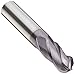 YG-1 E5250 Carbide Ball Nose End Mill, TIALN Multilayer Finish, 30 Deg Helix, 4 Flutes, 2.5" Overall Length, 0.375" Cutting Diameter, 0.375" Shank Diameter