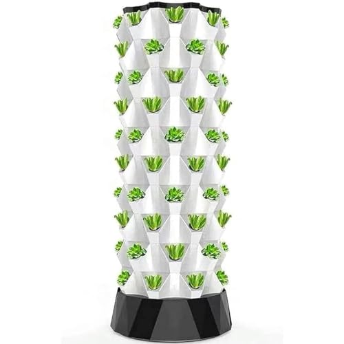 Vertical Hydroponic Grow Tower,Smart Hydroponic Growing Kit - Vertical Garden System for Herbs, Vegetables & Fruits - 8-Layer Pineapple Tower Hydroponics Garden for Indoor Planting