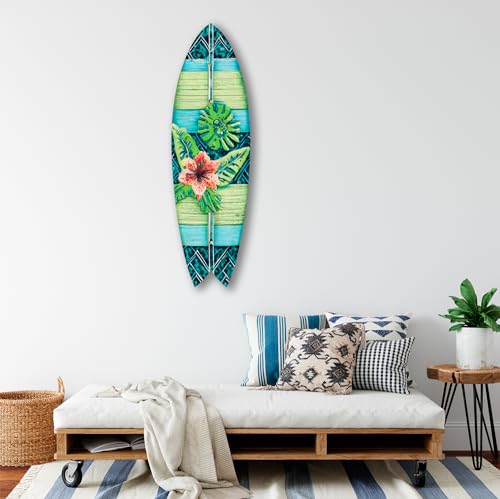 Planche de surf décorative murale DECLINA pour habiller un mur blanc vide