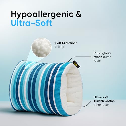 Image of Frido Cradle Arm Baby Feeding Pillow | Ergonomic Support for Nursing, Bottle Feeding & Soothing | Hypoallergenic Fabric & Microfiber Padding | Comfort for Baby & Reduces Arm Fatigue for Mom | Blue