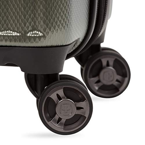 SwissGear 7272 Energie Expandable Hardside Luggage with Spinner Wheels and TSA Lock, Gunmetal, Carry-On 19-Inch