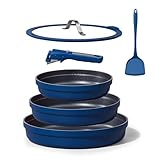 CAROTE 8Pcs Non Stick Frying Pans Set 3...