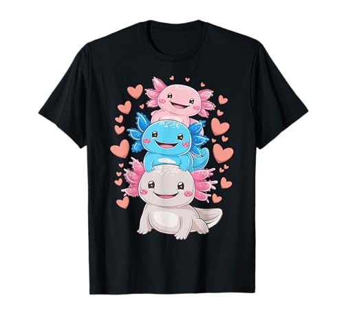 Axolotl Kawaii Anime Cute Axolotls T-Shirt