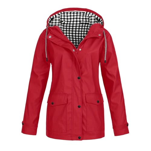 Chubasquero ligero con capucha para mujer impermeable y transpirable 2