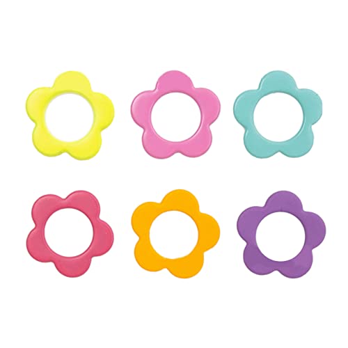 Image of Wonafa 50Pcs Flower Metal Stitch Markers,Metal Colorful Crochet Stitch Markers,with Storage Box for Crocheting Clothing Tag DIY Craft Project (Flower-50Pcs)