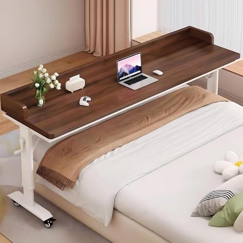 Table de chevet réglable par manivelle pour ordinateur portable