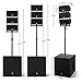 PRORECK Club 8000 18-inch 8000W P.M.P.O Stereo DJ/Powered PA Speaker System Combo Set 6 Line Array Speakers and Two 18 inch Subwoofers with Bluetooth/USB Drive Read/SD Card/Remote Control