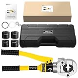 Proster Hydraulic Crimping Tool 8 Tons - 360° Hydraulic Pipe Tube Crimping Pliers with 4TH-Type Dies(TH16, TH20, TH26, TH32), Plumbing Crimper for Aluminum-Plastic Composite Pipes, PEX Pipes, PB Pipes - Image 8