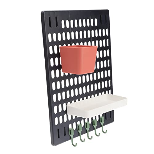 Unomor Wall-Mounted Pegboard Organizer Craft Room Storage Easy Install No Holes Needed
