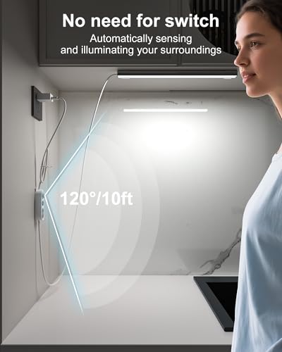 Image of ASOKO Motion Sensor Dimmable Led Under Cabinet Light, 12 inch Cool White