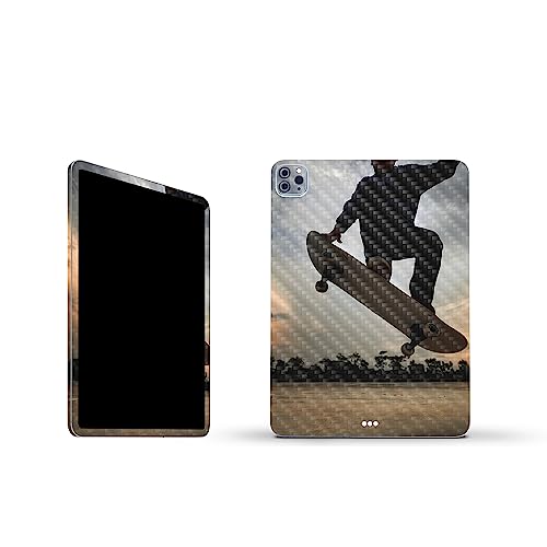Image of MightySkins Carbon Fiber Skin Compatible with Apple iPad Pro 11 inch M2 4th Gen (2022) Full Wrap Kit - Ollie | Protective, Durable Textured Carbon Fiber Finish | Easy to Apply | Made in The USA