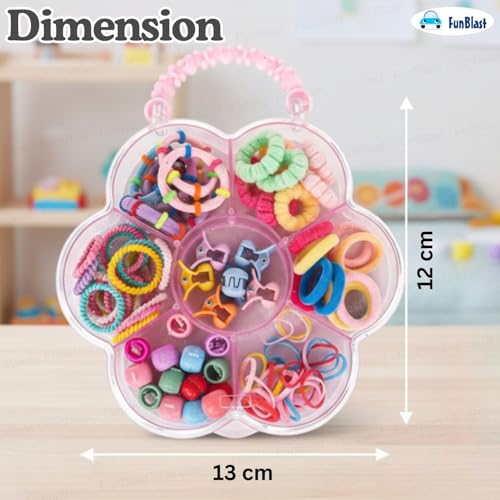Image of FunBlast Hair Accessories Combo for Girls - Colorful Hair Bands, Hairpins, Ponytail Holders, Headbands for Girls, Toddlers, Multipurpose Kids Hair Accessories Set, Birthday Gift for Girl's (1071)