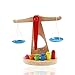 NUOLUX - Juguete educativo infantil de balanza de madera con 6 pesos multicolor