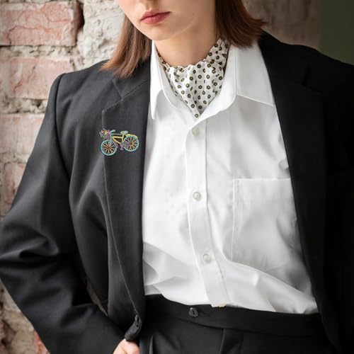 Image of Dimeho Crystal Bicycles Brooch Pin, Rhinestone Bicycle Lapel Brooch Pins for Women Men Retro Classic Bike Brooches Pins Creative Bicycles Jewelry Accessories Gifts for Clothes Bags Hat Decoration