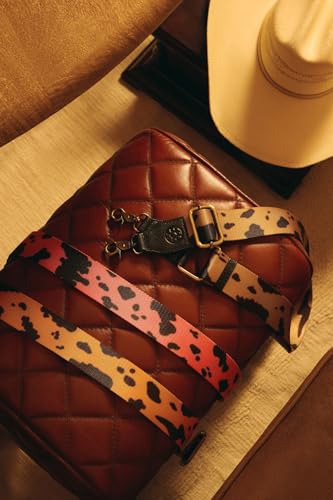 Image of Myra Bag Western Leather Shoulder Bag Strap - Tote Crossbody Purse Cow Print Strap Replacement