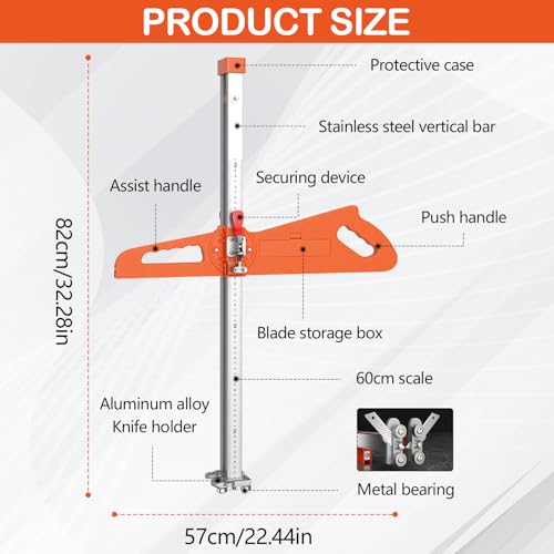 Outil de coupe de plaques de plâtre pliable et portable avec mesure - 3