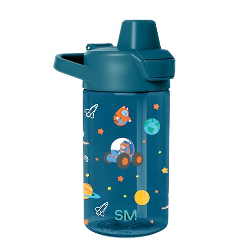 Simple Modern Blippi Kids Tritan Plastic Summit Water Bottle | 12 oz BPA-Free Cup with Covered Leak Proof Straw Lid for Boys Girls Toddlers | Space