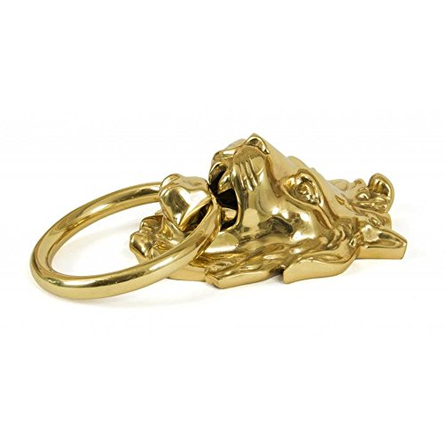 From The Anvil 33020 Lion's Head Door Knocker-Polished Brass, Gold, 6.8 Height X 3.9 Length X 1.9&Quot Width #TOP1
