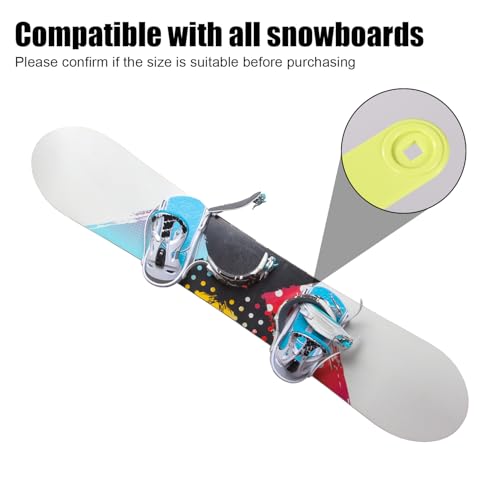 4pcs Snowboard Ankle Ladder Strap Binding, 6.89x0.83in High Elasticity Ski Band Binding Hardware Men Replacement Accessories Part Gift with Screw Nut Washers for Skates & Sporting Gear (Yellow-Green)