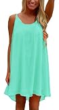 ReachMe Womens Sexy Spaghetti Strap Bathing Suit Cover ups Summer Criss Cross Tank Sundress Sleevele