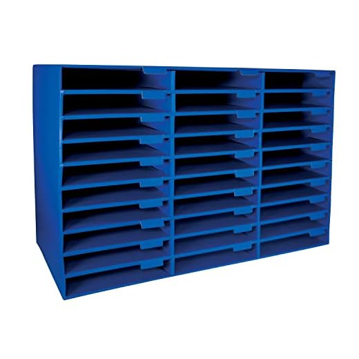 Pacon Classroom Keepers 30-Slot Mailbox, Blue (001318)