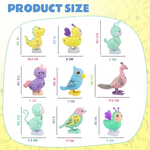 Image of Zest 4 Toyz 3 Pcs Jumping Bird, Rabbit & Animal Wind Up Toys for Babies Key Operated Crawling Walking Toy Set for Kids - Fun & Interactive Animal Toy Set for Boys & Girls- Assorted Color & Design