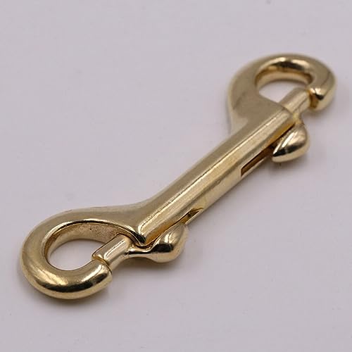 VILLCASE Carabiner Hook, Snap Hooks Brass Double Ended Bolt Trigger Chain Clips 3.5 Inch for Diving Pet, Bag, Keychains - Image 4